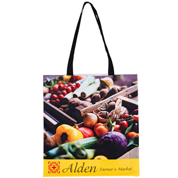 Full Coverage PET Non-Woven Tote Bag w/Full Color (15"x16") - Sublimated