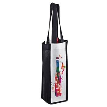 P.E.T. Non-Woven Sublimated 1 Bottle Wine Bag |4x4x13| - Dye Sublimation