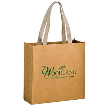 TIDAL WAVE - Washable Kraft Paper Tote Bag with Web Handle |13x5x13| - Screen Print