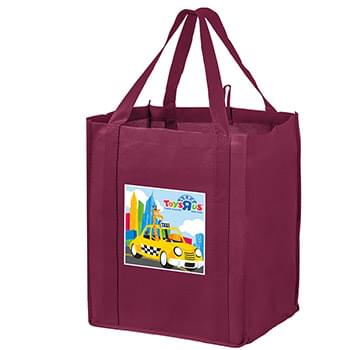 Wine & Grocery Combo Tote Bag w/Insert and Full Color (13"x10"x15") - Color Evolution