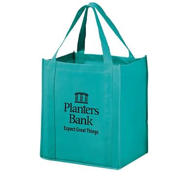Wine & Grocery Combo Tote Bag w/Insert (13"x10"x15") - Screen Print