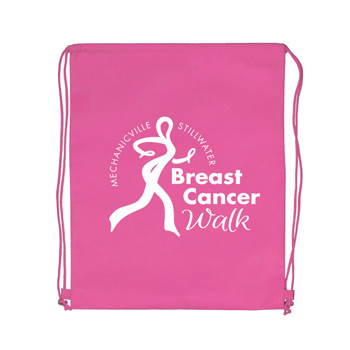 Breast Cancer Awareness Pink Non-Woven Heavy Duty Backpack (16"x20") - Screen Print