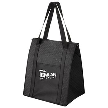 Insulated Non-Woven Grocery Tote Bag w/Insert (13"x10"x15") - Screen Print
